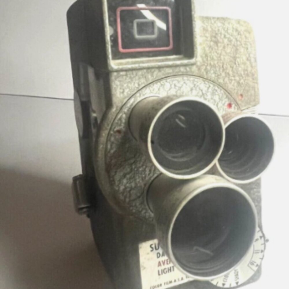 VINTAGE WOLLENSAK 8MM MOVIE CAMERA MODEL 43 with ORIGINAL CASE AND PAPERS